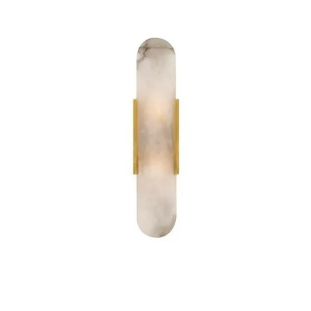 Sculptural Marble Bedside Wall Sconce | Interior Light Decor Gold 50cm