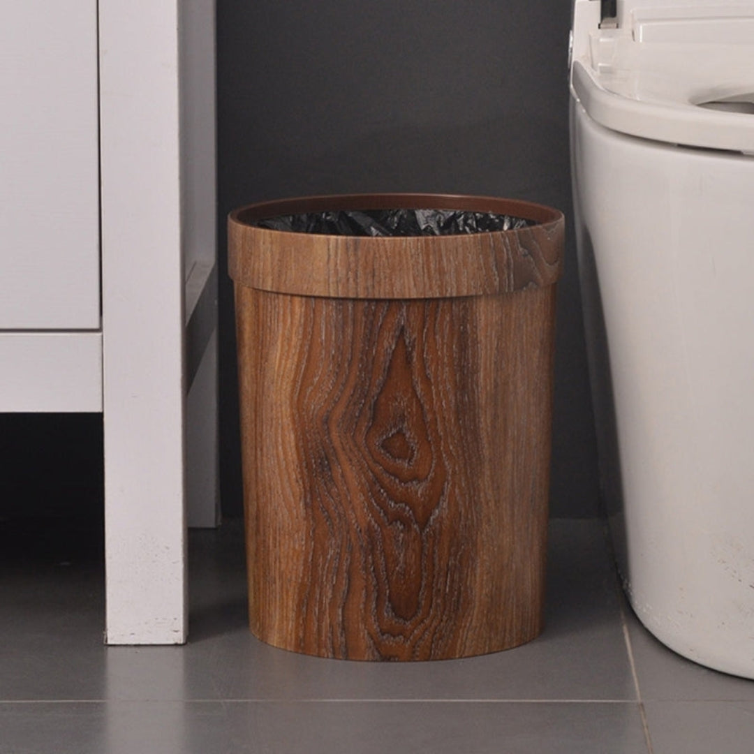 Nordic Style Wood Garbage Bin | Minimal Home Waste Use