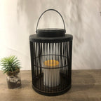 Coastal Solar Woven Lantern Light | Soft Outdoor Glow Use