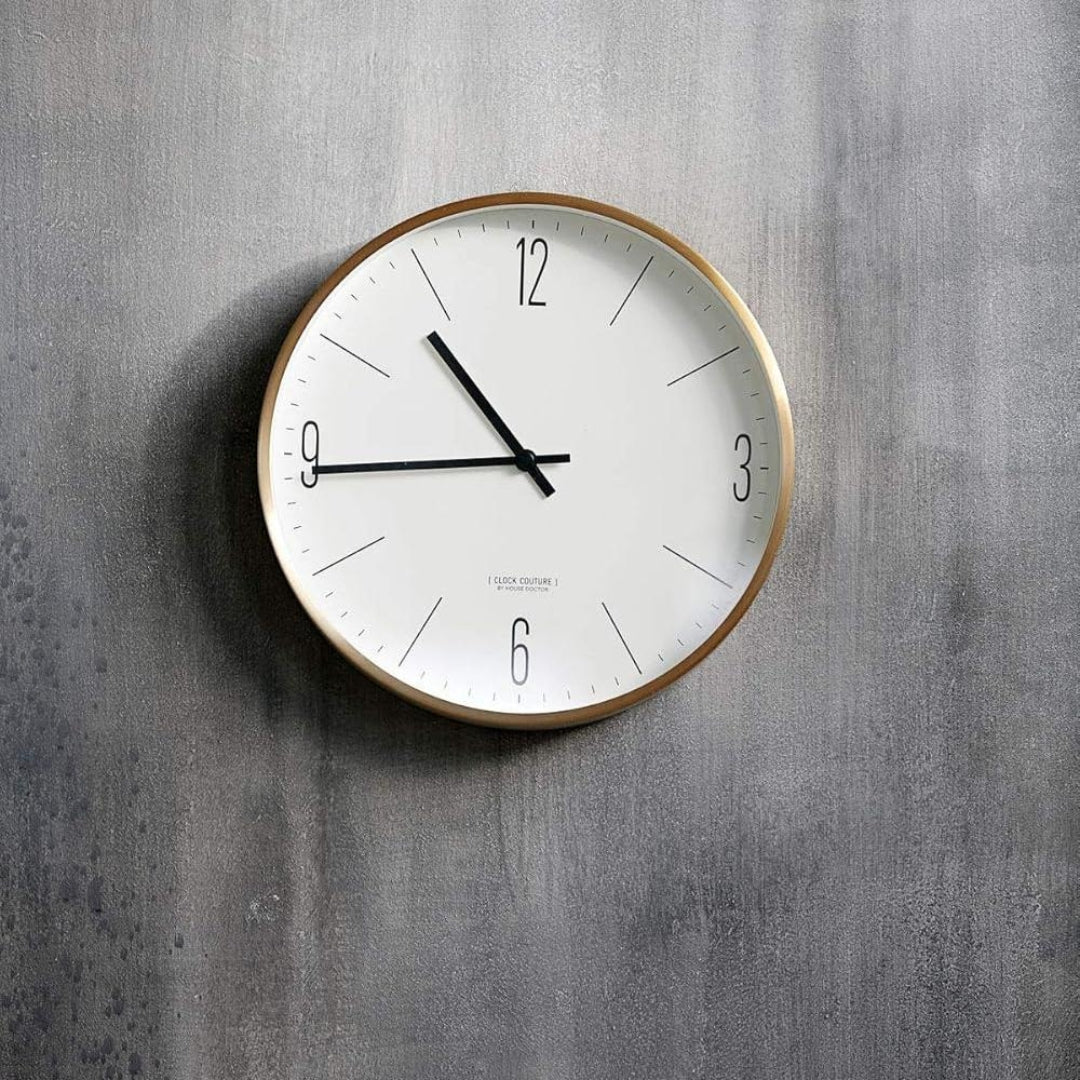 Nordic Wall Clock with Wood Accents | Clean Interior Style