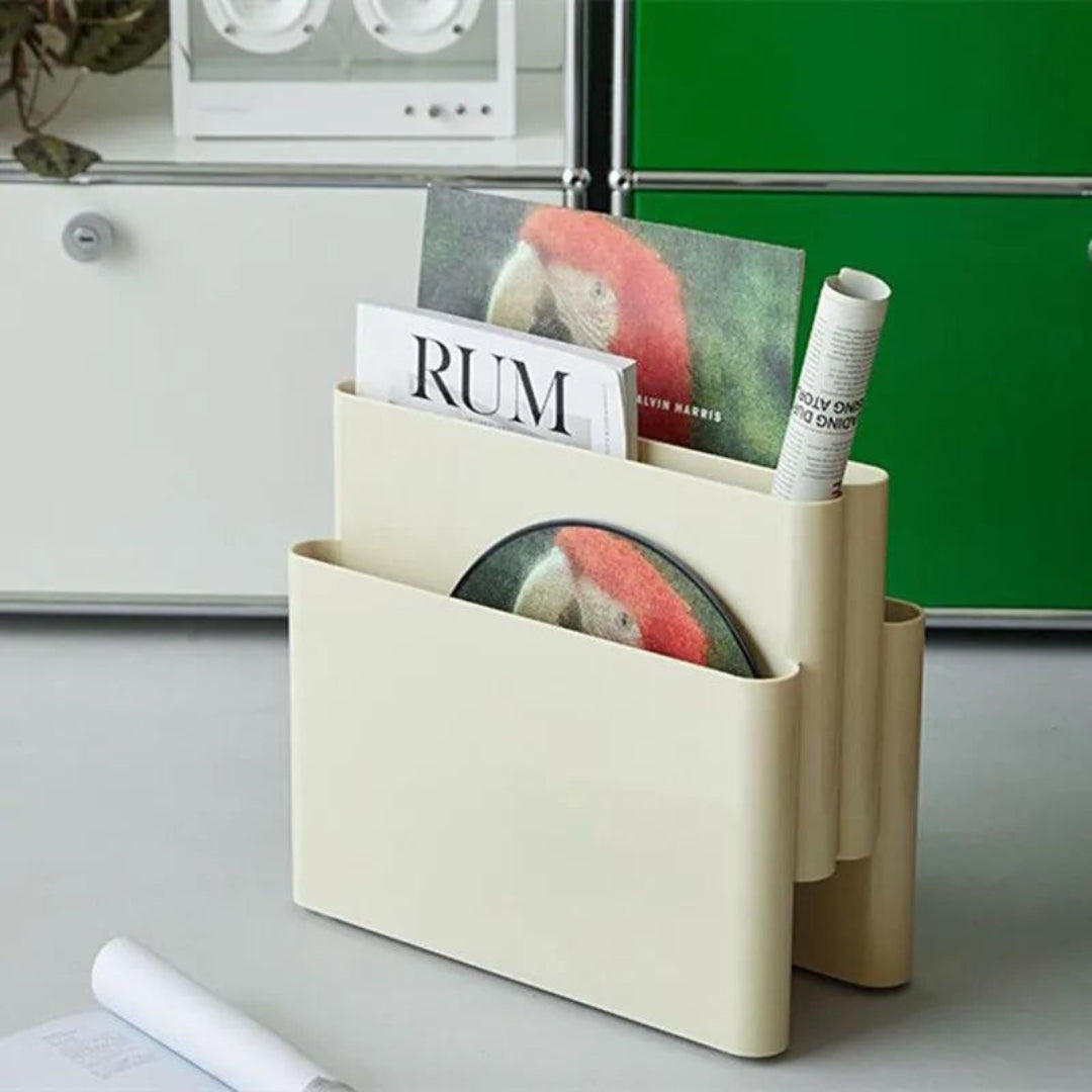 Modern Magazine Rack | Stylish Storage for Living Rooms Beige
