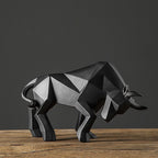 Dynamic Charging Bull Statue | Contemporary Decor Statement Black