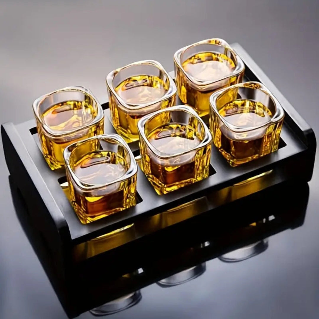 Premium Crystal Whisky Glass Set | Balanced Bowl Design Clear
