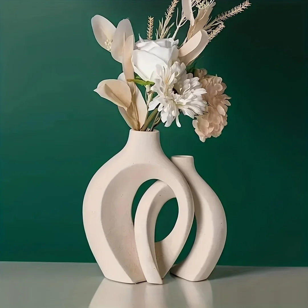 Minimal Ceramic Vase Set | Clean Modern Boho Interior Style