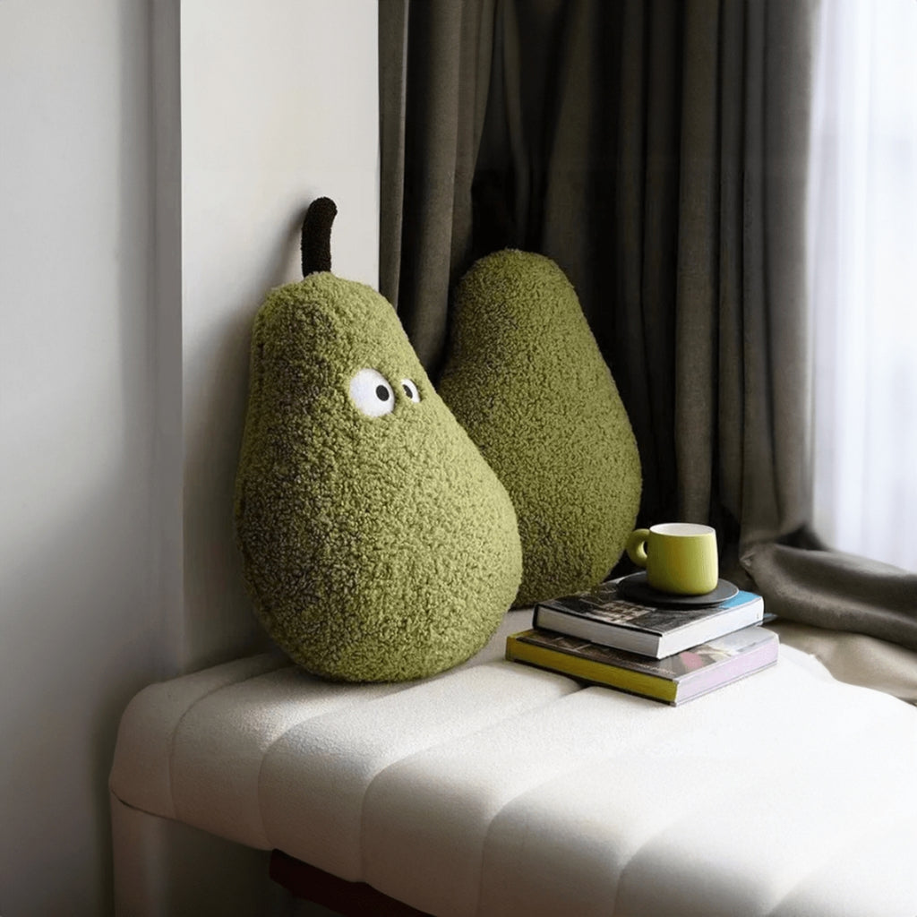 Large Plush Pear Sofa Cushion for Cozy Bedroom Decor