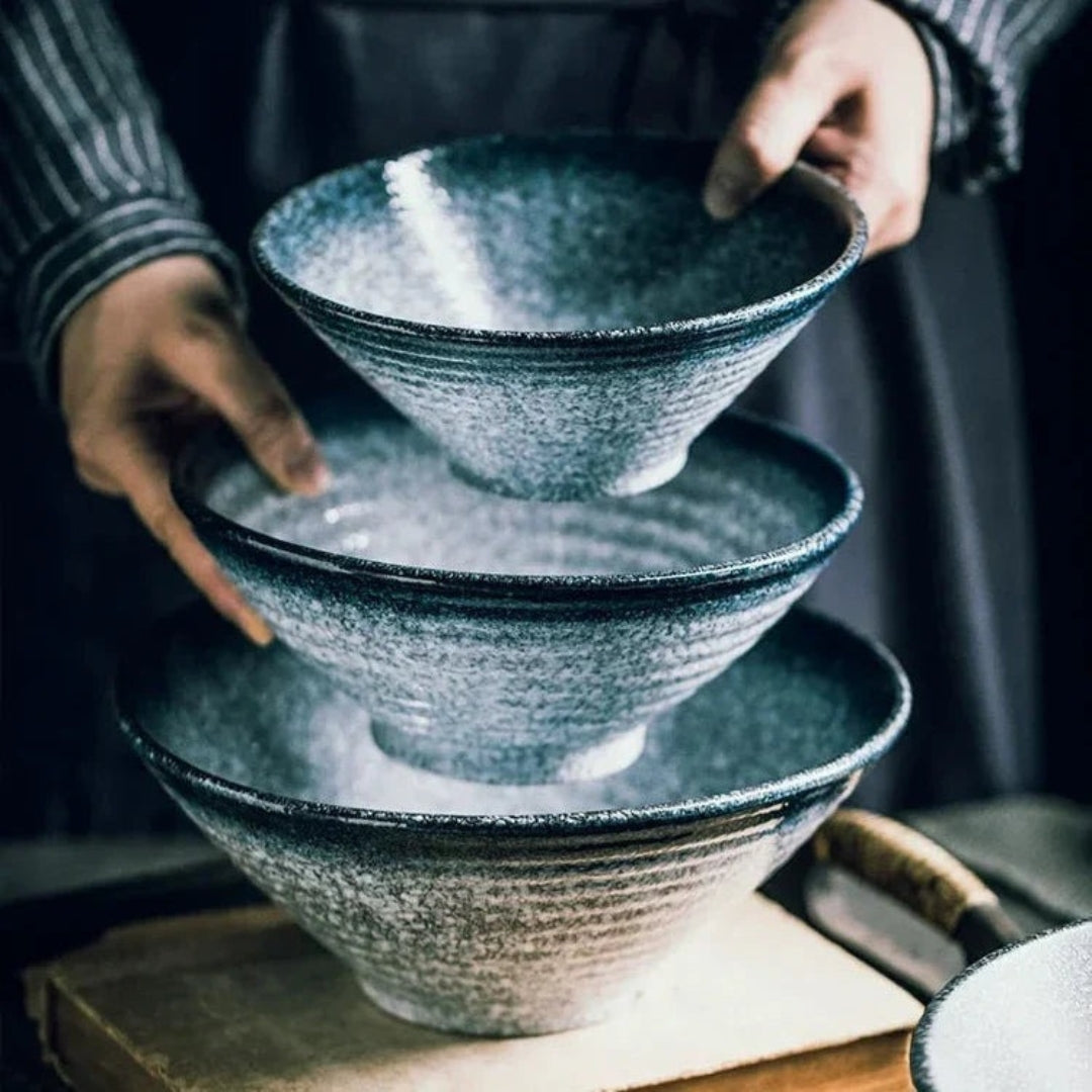Sculptural Japanese Ceramic Ramen Bowl | Artisan Finish Design 4