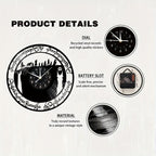 Iconic Legends Silent Vinyl Wall Clock for Vintage Decor