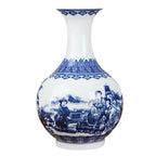 Classic Chinese Blue and White Ceramic Vase with Antique Design C