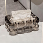 Elegant Acrylic Tissue Box with Sculptural Contemporary Form