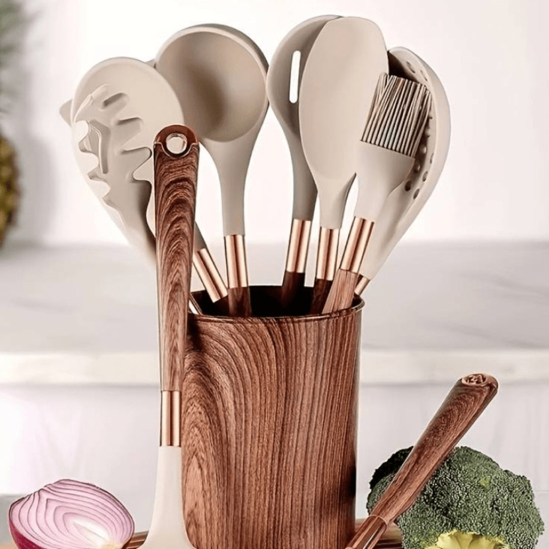 Contemporary Silicone Kitchen Utensil Set for Home Chefs