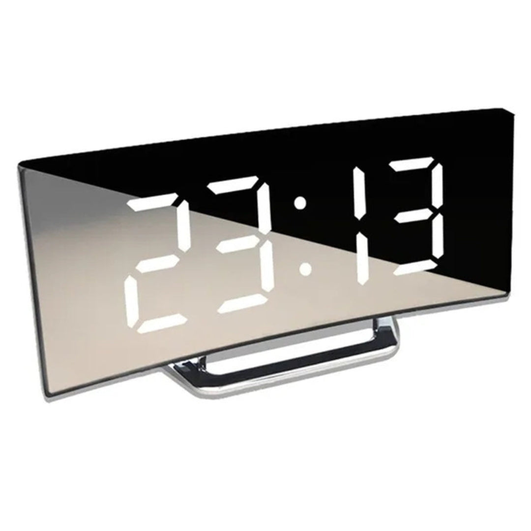 Modern Digital Alarm Clock | Clean Time Display for Interiors White