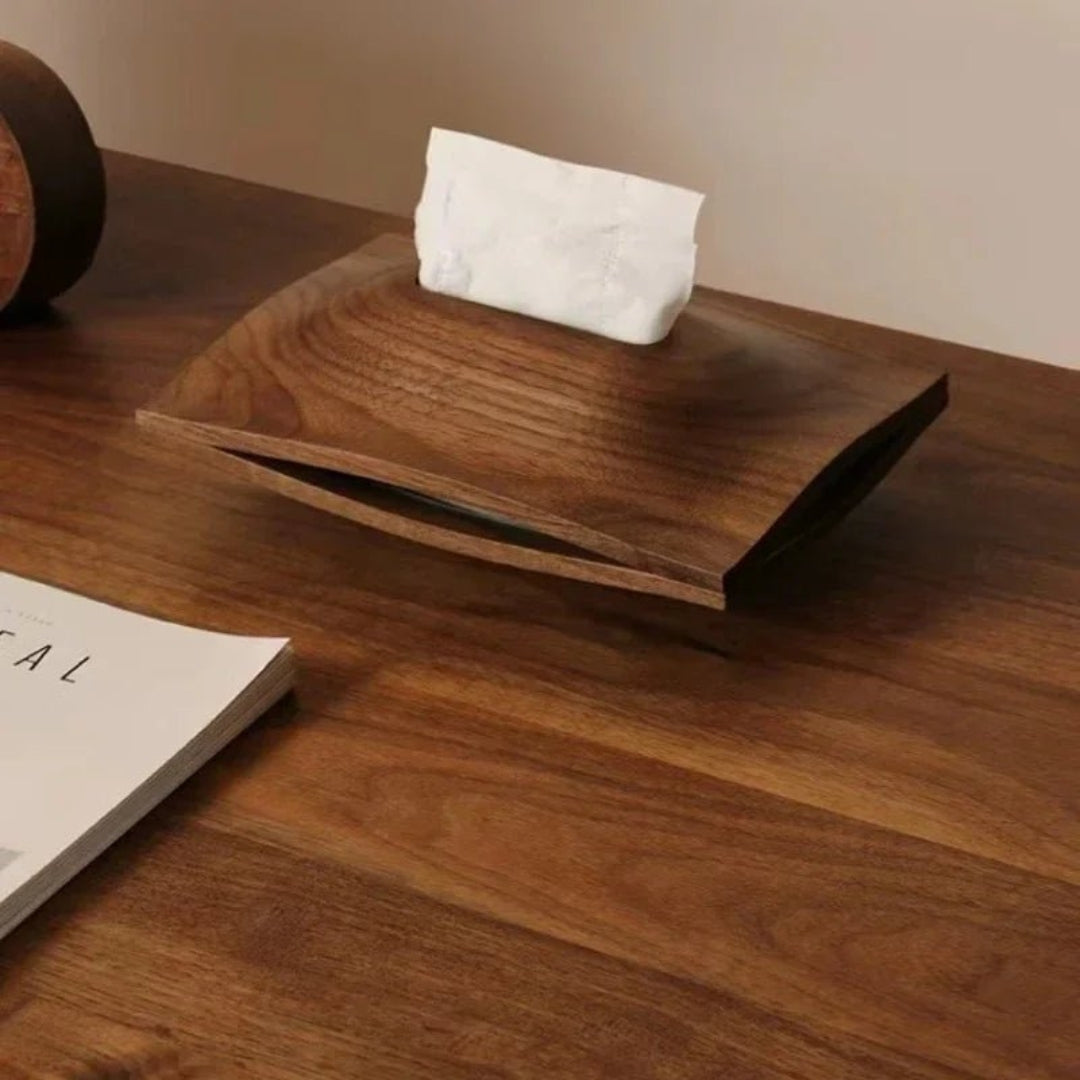 Classic Pine Wood Tissue Box for Interior Spaces