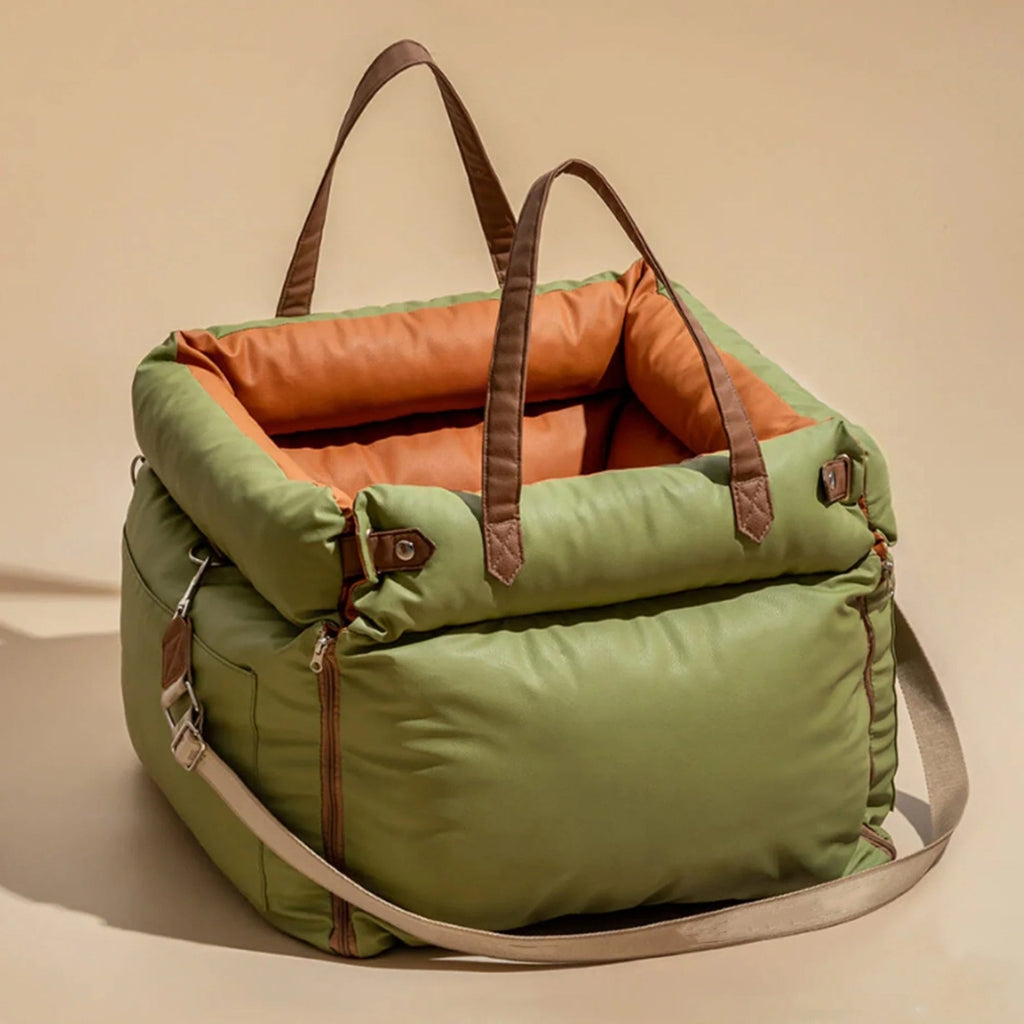 Premium Dog Booster Car Bed | Elevated Safe Ride Comfort