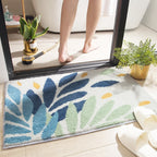 Plush Absorbent Bath Rug with Secure Non Slip Backing Grip