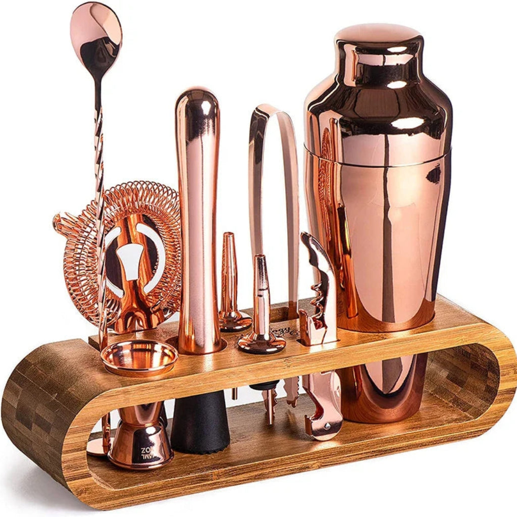 Professional Cocktail Bar Set | Elevated Home Bar Experience Rose Gold