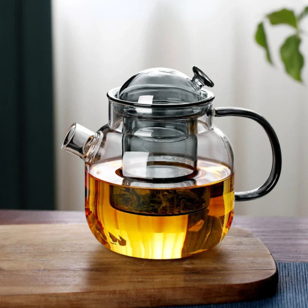 Modern Glass Teapot with Infuser 680ml Borosilicate Tea Clear