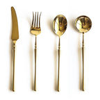 Elegant Gold Stainless Steel Cutlery Set for Stylish Dining