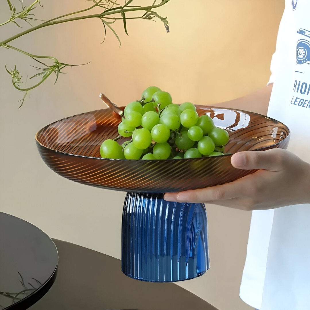 Elegant Crystal Glass Fruit Bowl for Stylish Home Decor Large