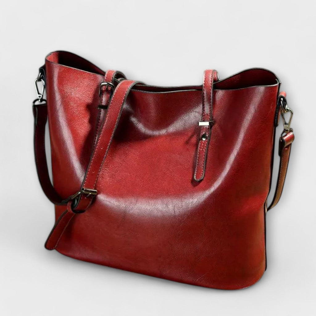 Women’s Classic Structured Shoulder Bag for Everyday Elegance Red
