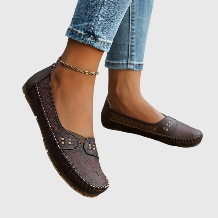 Women’s Breezy Perforated Casual Loafers Coffee