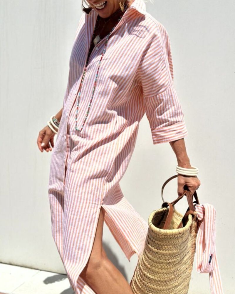 Women’s Timeless Striped Summer Shirt Dress