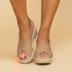 Women’s Elegant Espadrille Sandals – Casual Everyday Footwear Brown