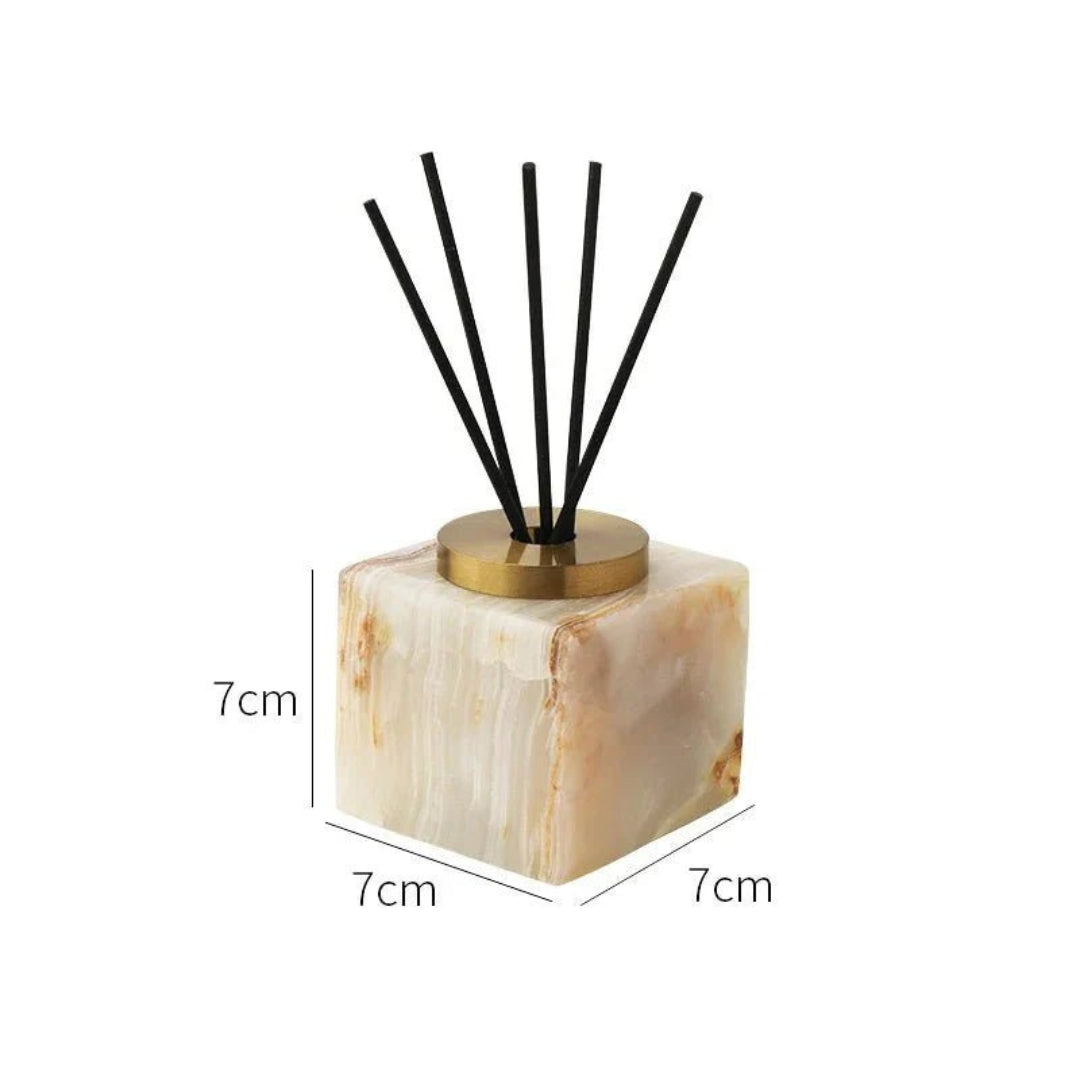 Elegant Handmade Marble Diffuser Living Room Accent Decor Off-White