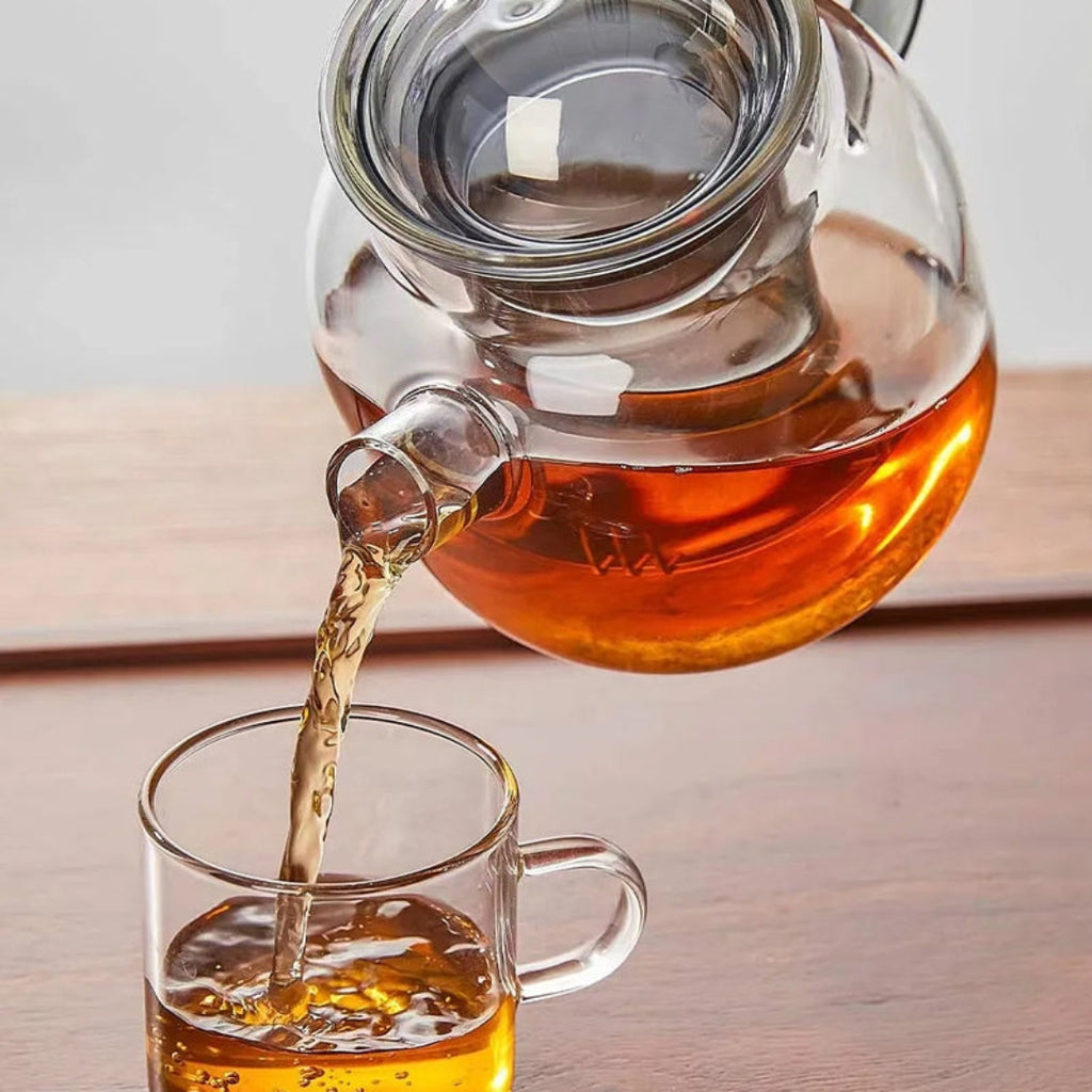 Modern Glass Teapot with Infuser 680ml Borosilicate Tea