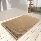 Plush Waffle Bath Mat | Absorbent Non Slip Bathroom Rug