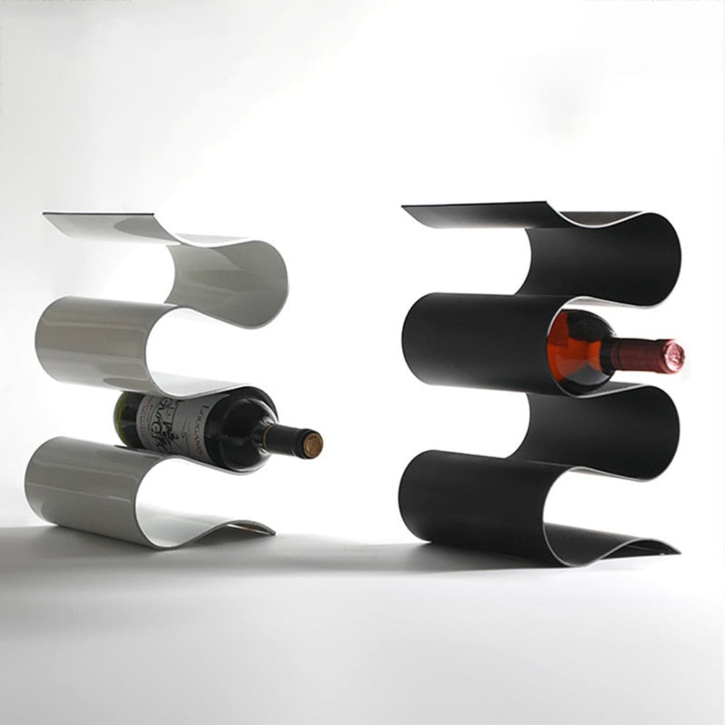 Contemporary Metal Wine Rack Display for Four Bottles Home
