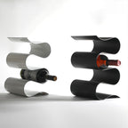 Contemporary Metal Wine Rack Display for Four Bottles Home