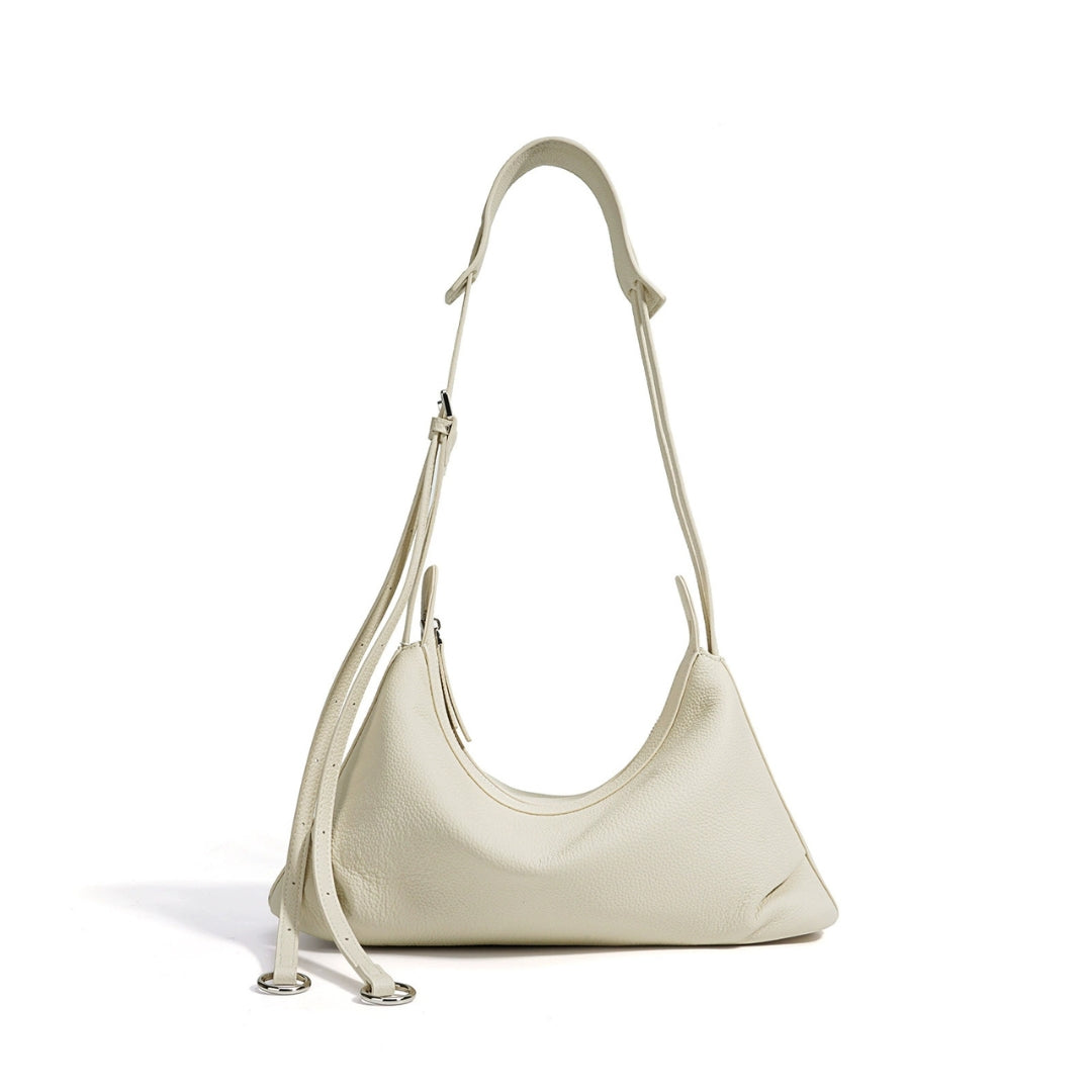 Cora | Premium Leather Shoulder Bag | Adjustable Strap Design Off-White