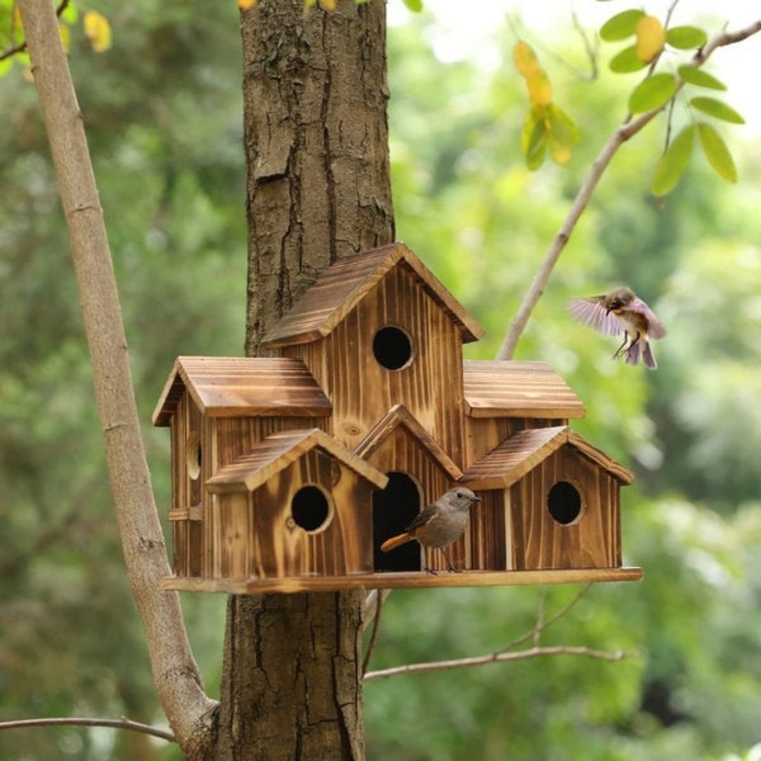 Charming Yard Birdhouse with Decorative Architectural Form
