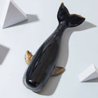 Sculptural Porcelain Whale Piece | Stylish Nautical Accent