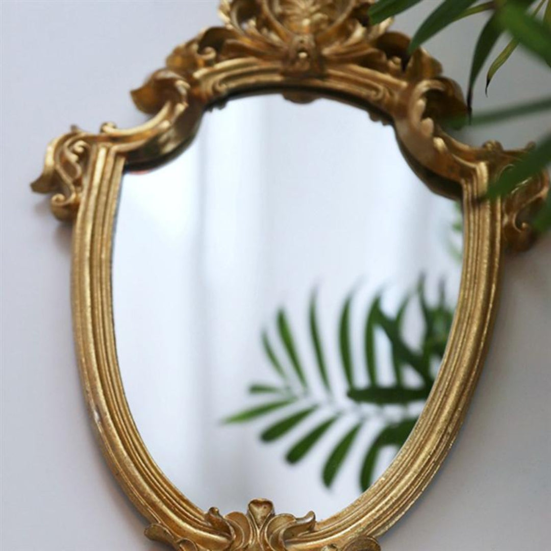 Ornate Vintage Gold Mirror | Romantic Bedroom Decor Piece