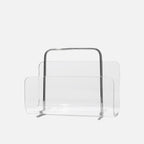 Clear Acrylic Magazine Rack as Portable Bookshelf Stand Clear