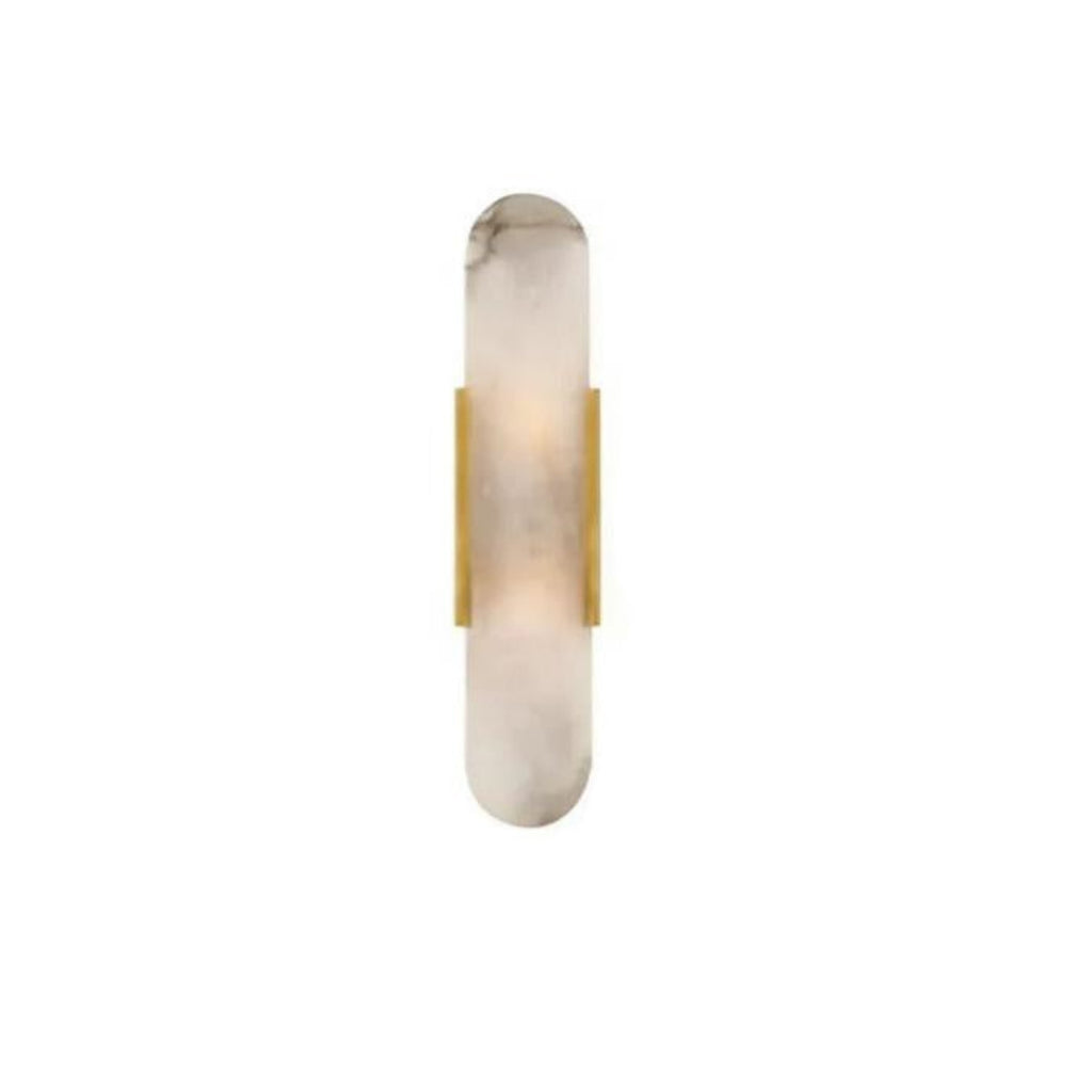 Sculptural Marble Bedside Wall Sconce | Interior Light Decor Gold 35cm