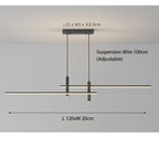 Sleek LED Linear Pendant Light | Adjustable Dimmable Mode