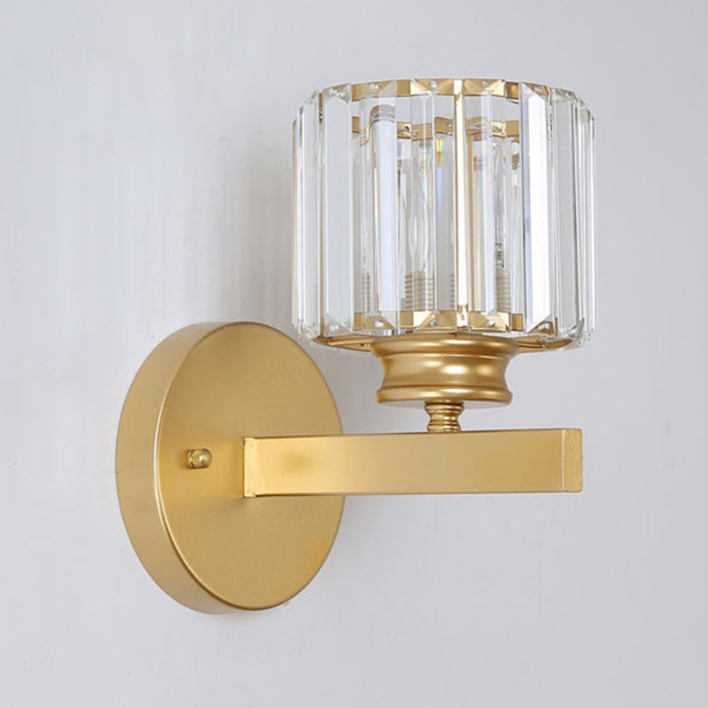 Elegant Crystal Wall Light Fixture | Round or Square Design