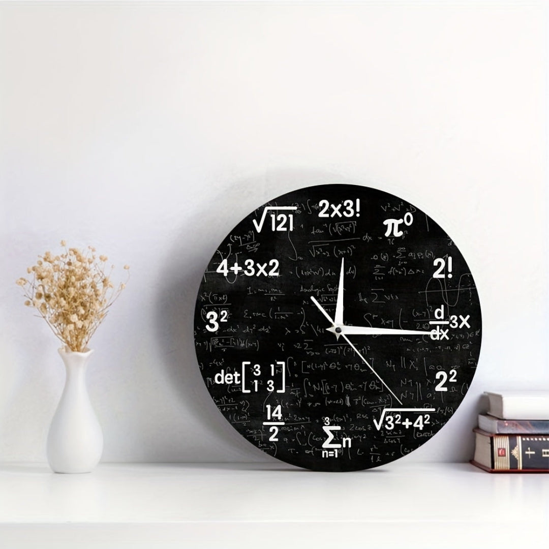 Creative Acrylic Wall Clock with Math Formula Art | Wall Decor