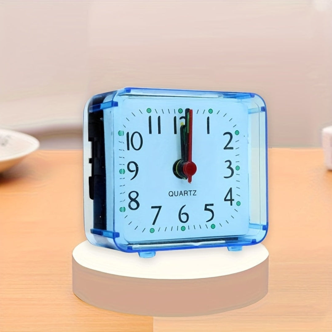 Compact Square Alarm Clock with Sound | Bedroom Timekeeping