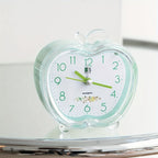 Cute Apple Shaped Alarm Clock with Night Light | Bedside Green