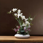 Minimalist Ceramic Dove Vase with Orchid Flower Display Style 3