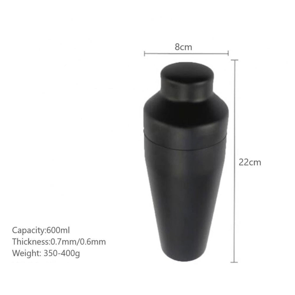 Black Matte Cocktail Shaker Set | Modern Mixology Set Tools