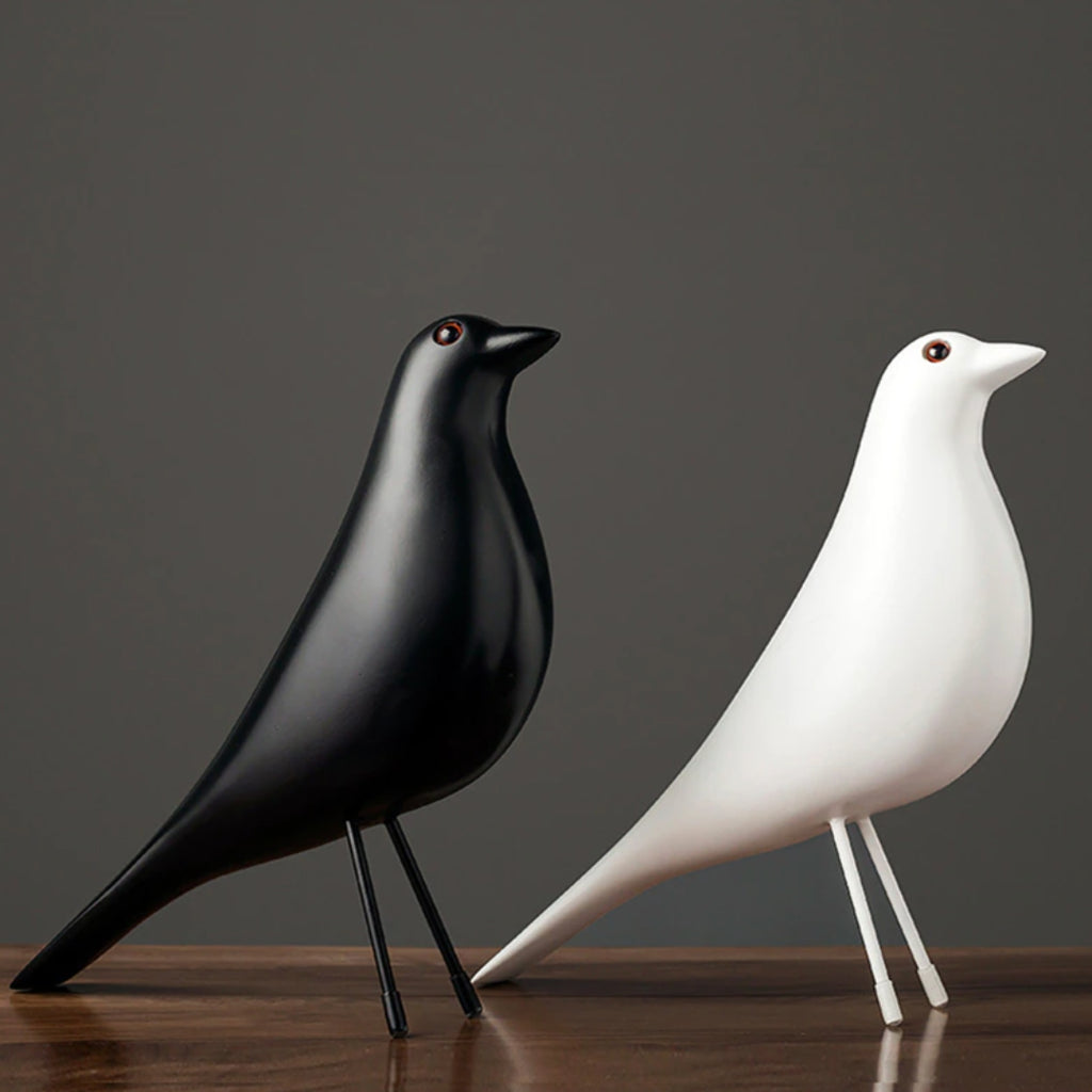 Sculptural Nordic House Bird Figurine for Stylish Decor