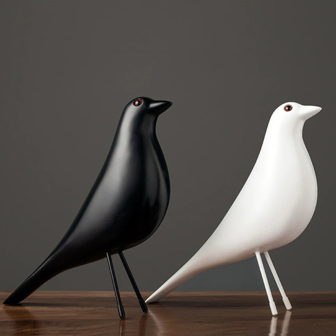 Sculptural Nordic House Bird Figurine for Stylish Decor