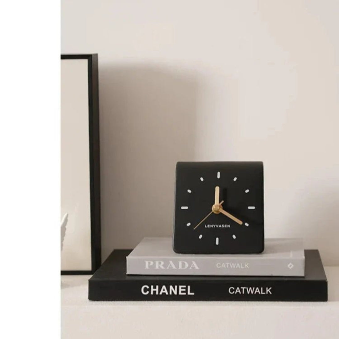 Minimalist Ceramic Desk Clock for Home Office Display Decor