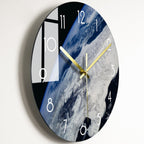 Contemporary Glass Wall Clock with Sleek Home Decor Accent