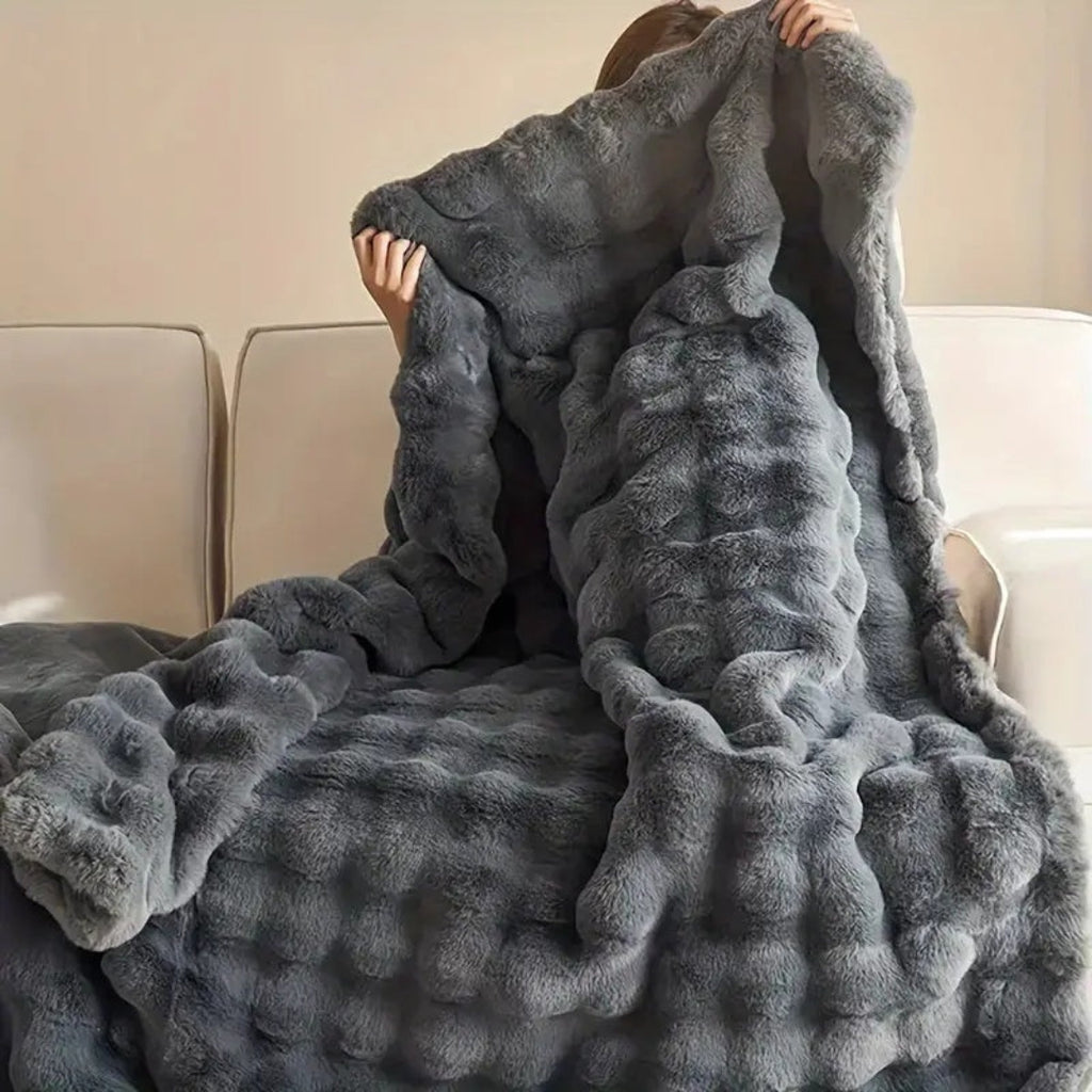 Plush Cozy Throw Blanket for Relaxing Warmth and Comfort