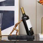 Artistic Sculptural Wine Bottle Holder as Home Decor Accent